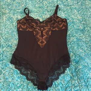 Chic Black Lace Bodysuit